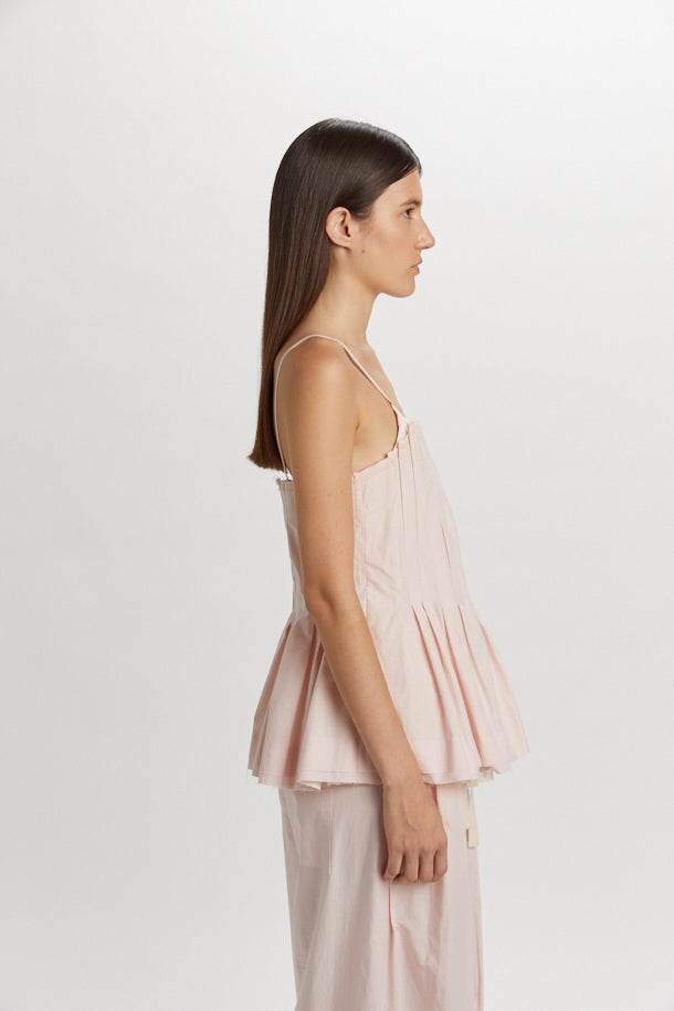 PHISIQUE DU ROLE Top Donna Guepiere Corsetto in Cotone Col. Rosa Petalo