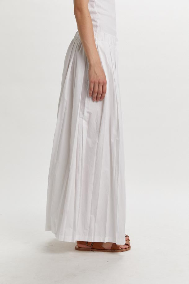 PHISIQUE DU ROLE - Gonna Lunga Scremata in Cotone Paracadute, Bianco