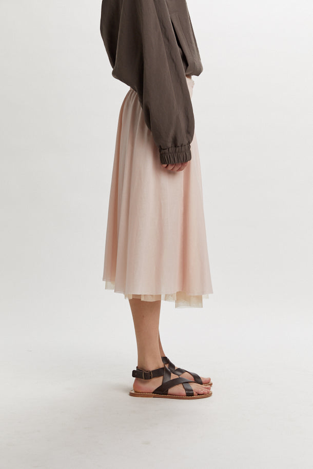 PHISIQUE DU ROLE Gonna in Cotone, Elastico in Vita, Col.: Rosa Petalo