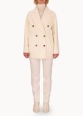Cappotto Donna Doppiopetto in Lana -Col. Latte