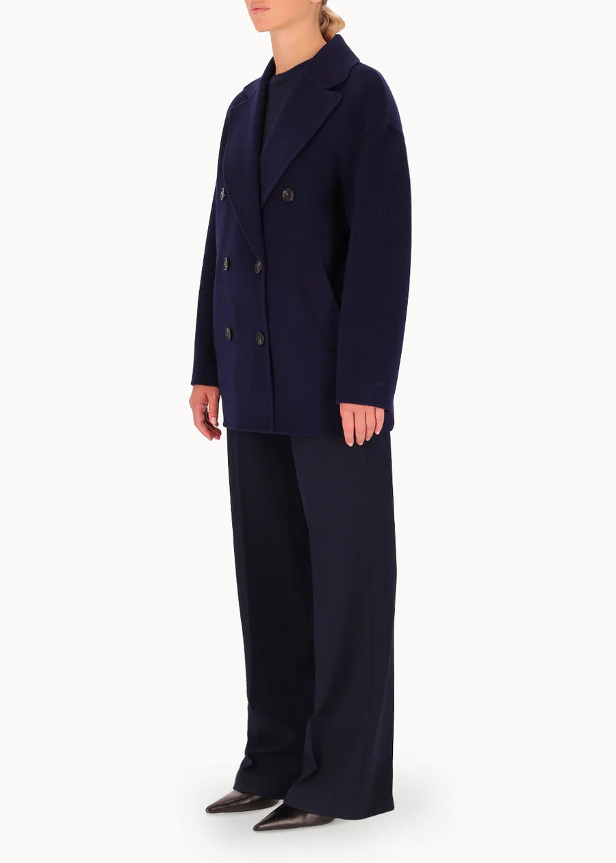 Cappotto Donna Doppiopetto in lana Col.: Blu Navy