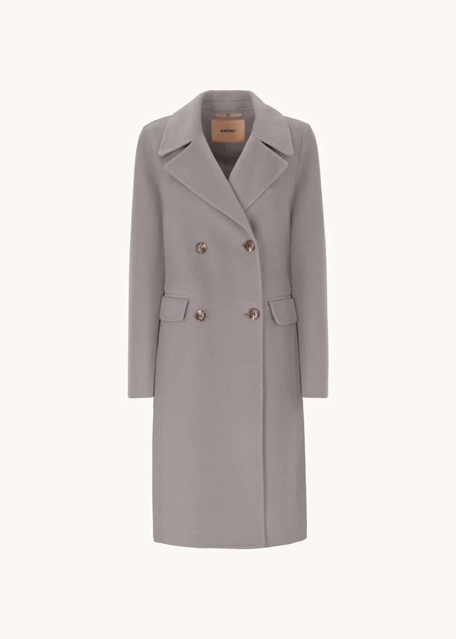 Cappotto Donna Doppiopetto Lungo Col.: Cammello