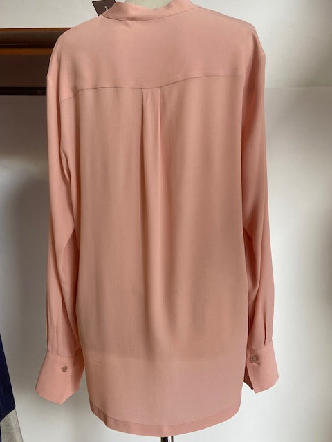 MALIPARMI - Camicia Caftano in Seta Rosa