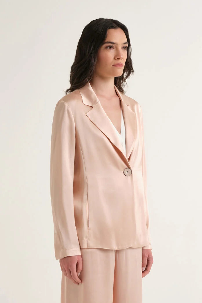 MALIPARMI - Giacca Donna Monopetto Rosa Chiaro