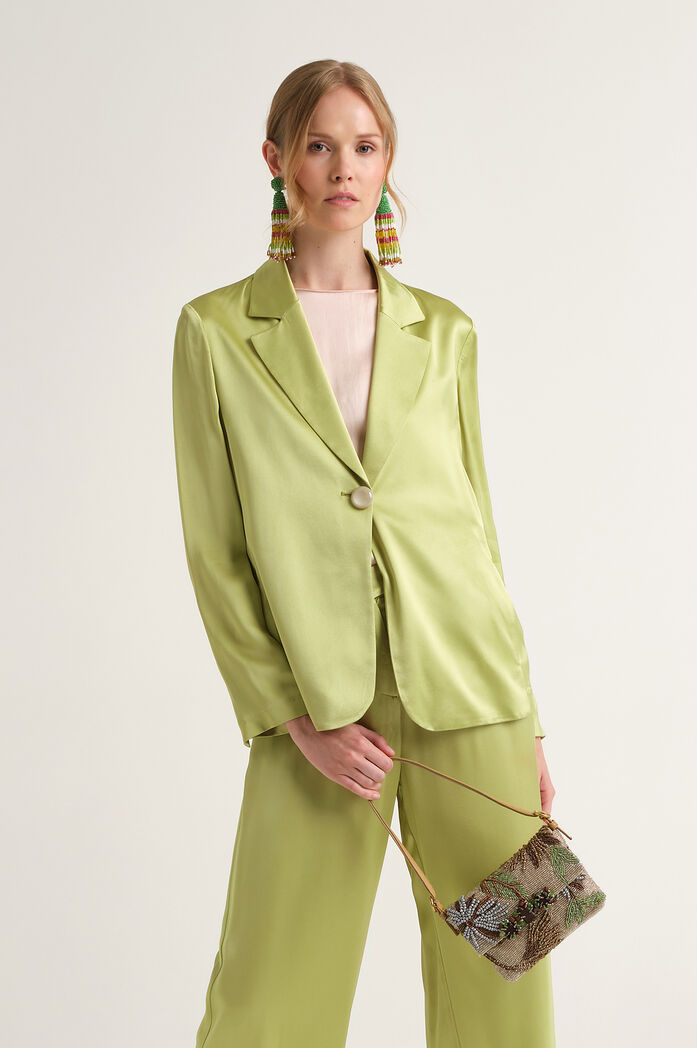 MALIPARMI - Giacca Donna Monopetto Verde
