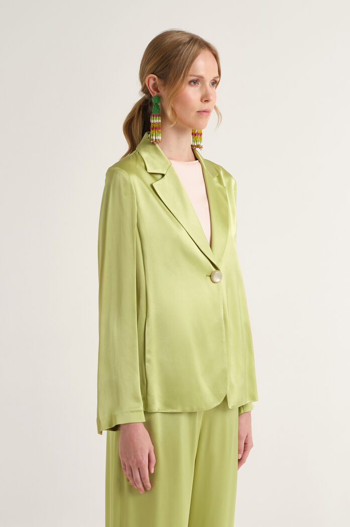 MALIPARMI - Giacca Donna Monopetto Verde