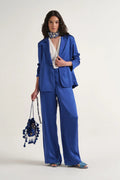 MALIPARMI - Giacca Donna Monopetto Blu Fiordaliso