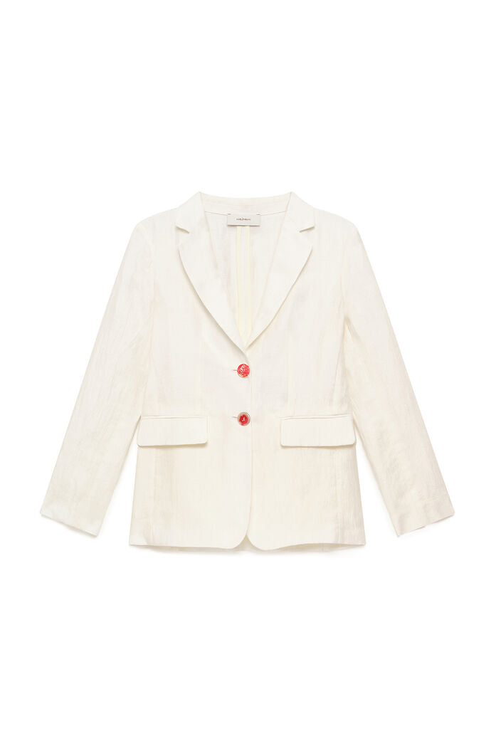 MALIPARMI - Giacca Donna Jacquard in Lino