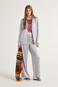 MALIPARMI - Pantalone Donna Shiny Cady Grigio Perla