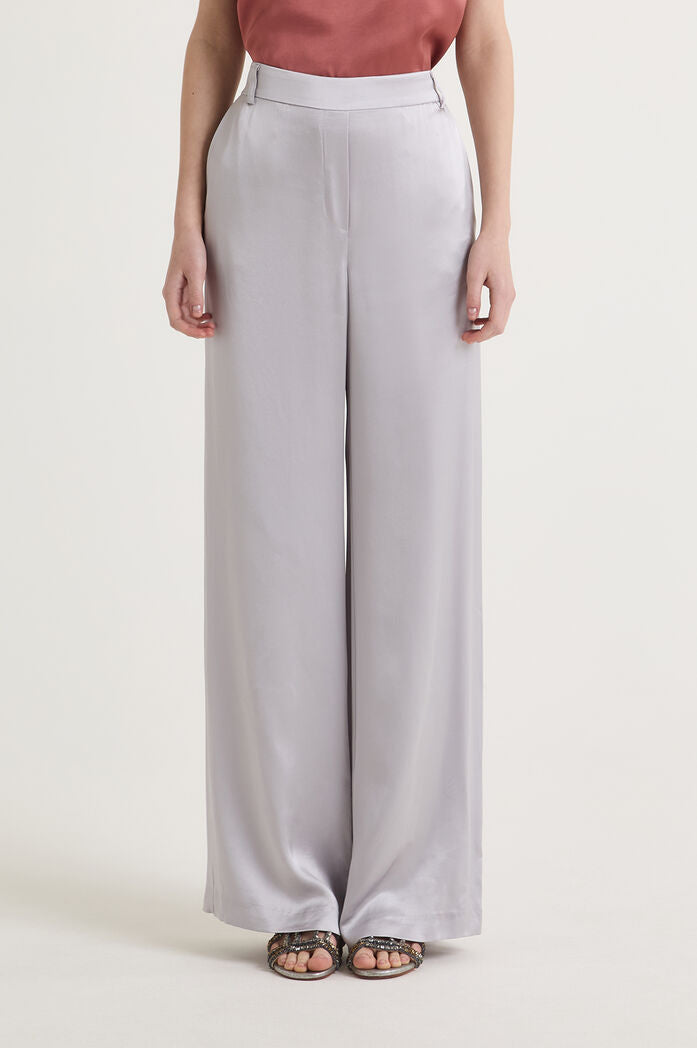 MALIPARMI - Pantalone Donna Shiny Cady Grigio Perla