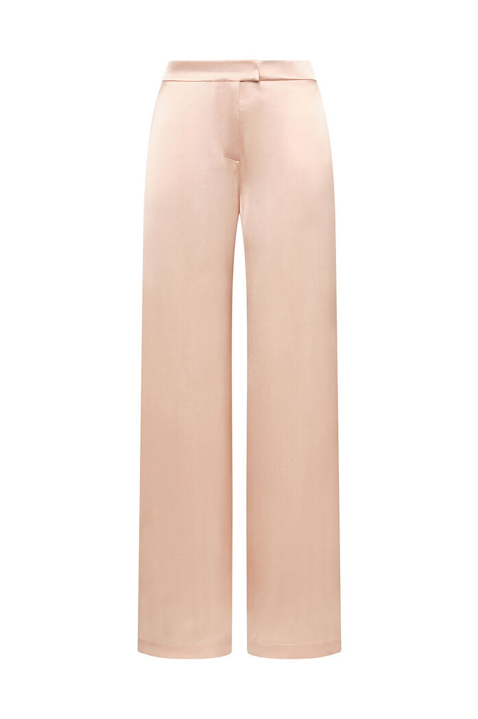 MALIPARMI - Pantalone Fluido Gamba Dritta Rosa