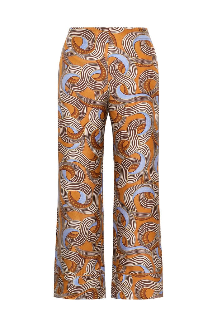MALIPARMI - Pantalone Donna in Twill di Seta stampato