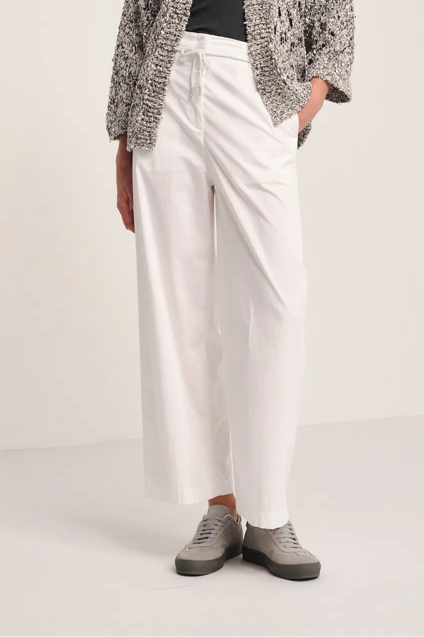 PANICALE - Pantalone Donna in Cotone a Gamba Dritta