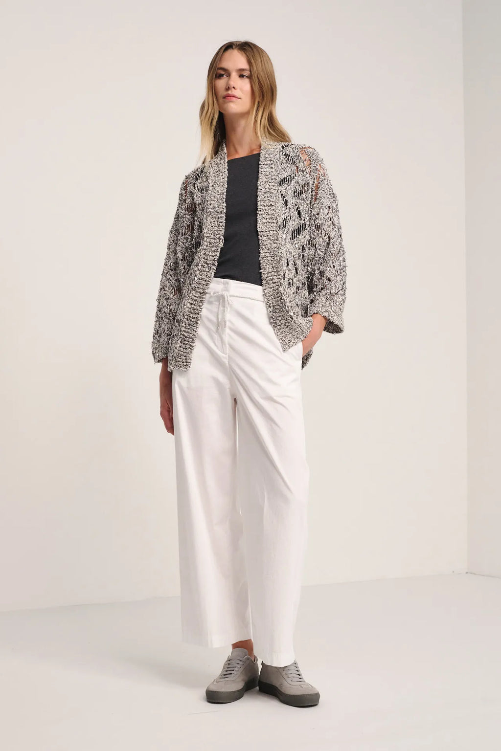 PANICALE - Pantalone Donna in Cotone a Gamba Dritta