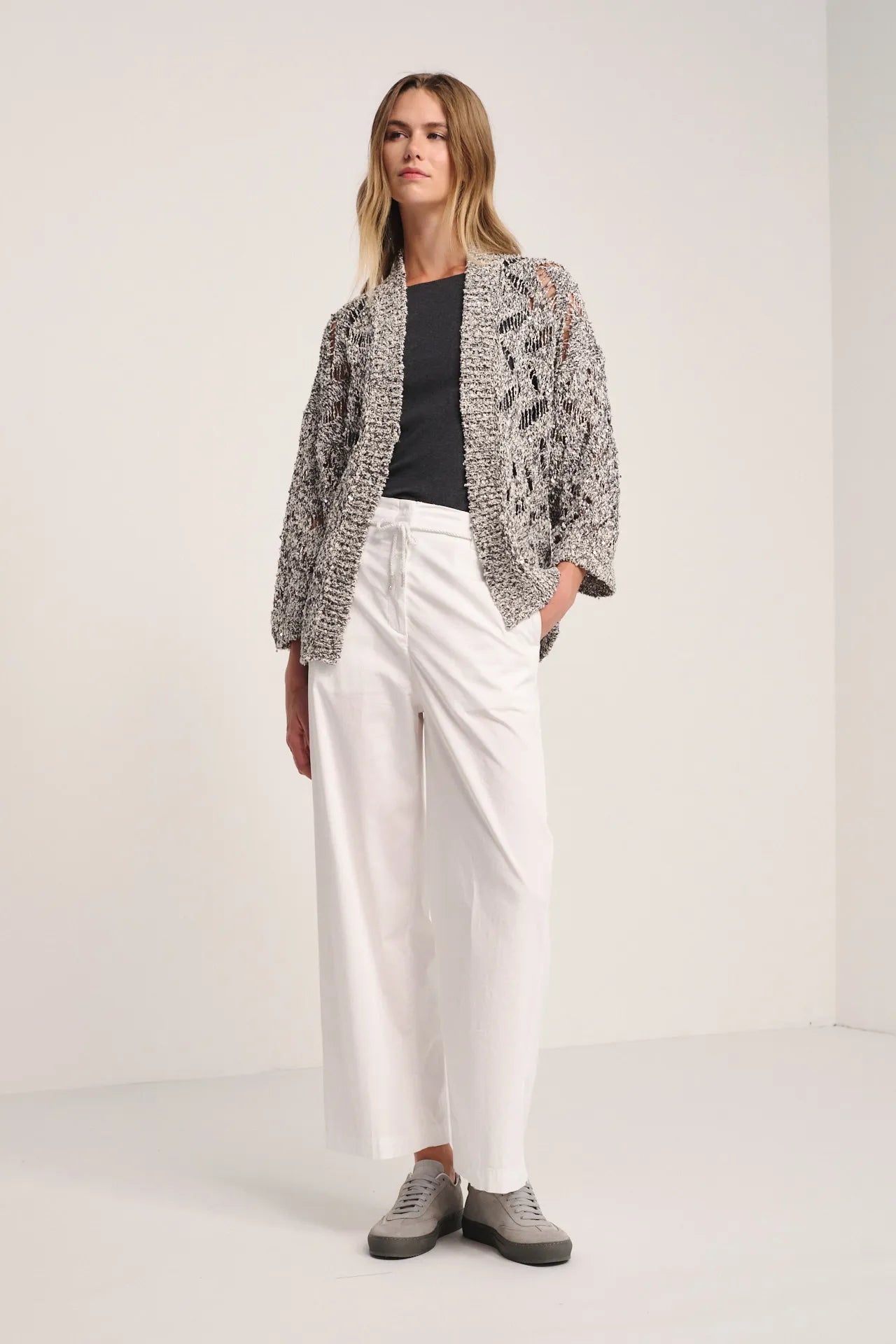 PANICALE - Pantalone Donna in Cotone a Gamba Dritta