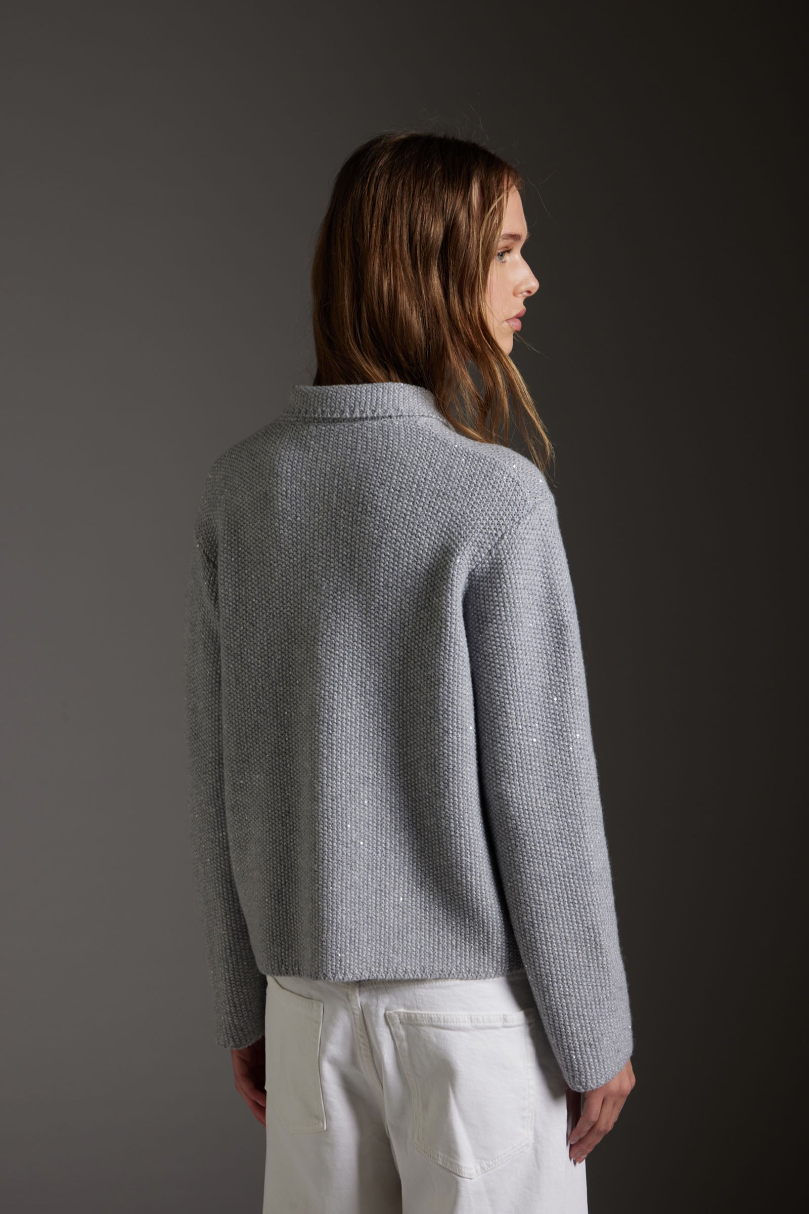 KANGRA Giacca Lana Con Micropaillet