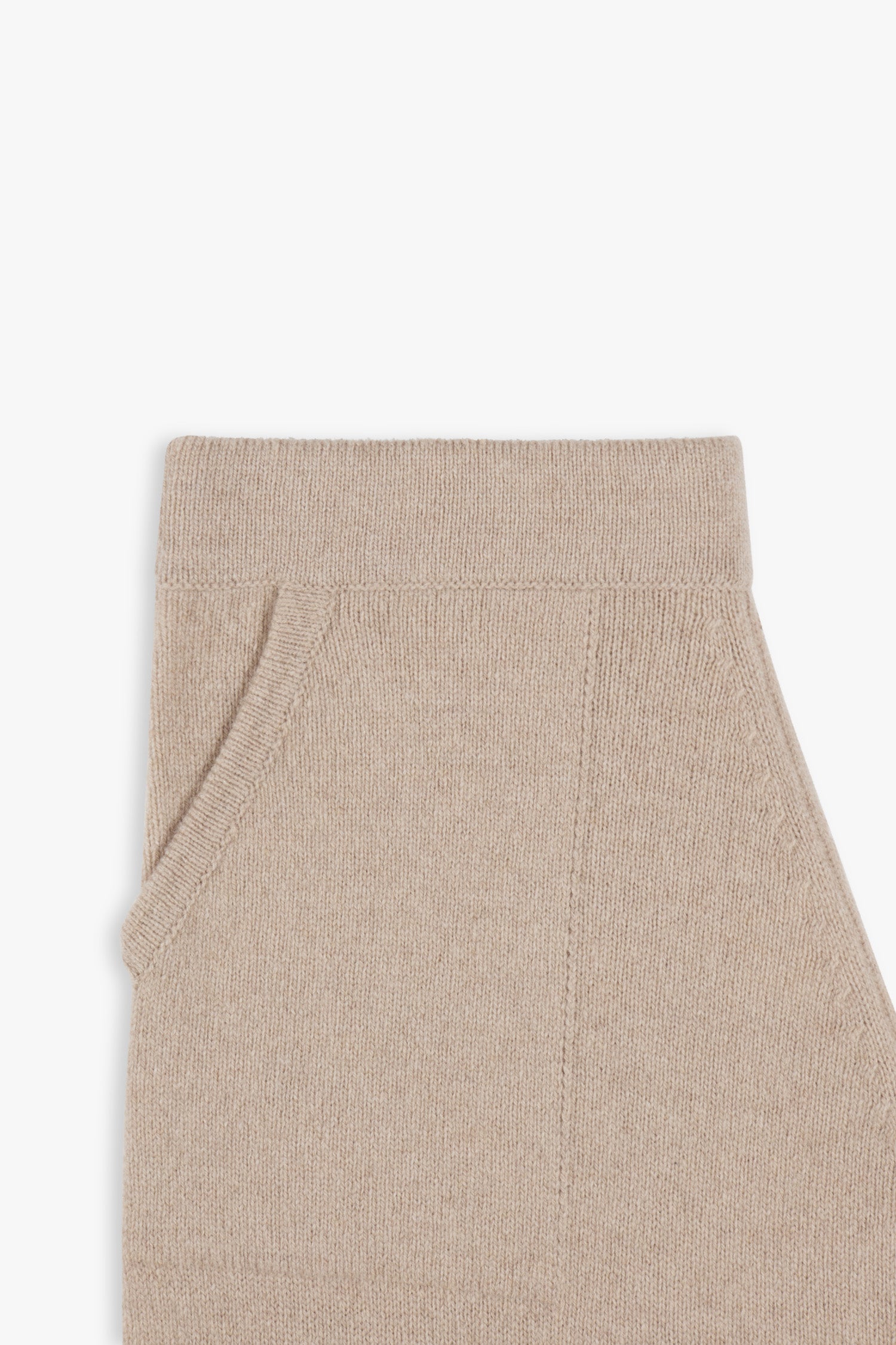 KANGRA Pantalone Donna Ampio in Lana e Cashmere, Colore Mandorla